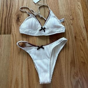 Women's white bikini set